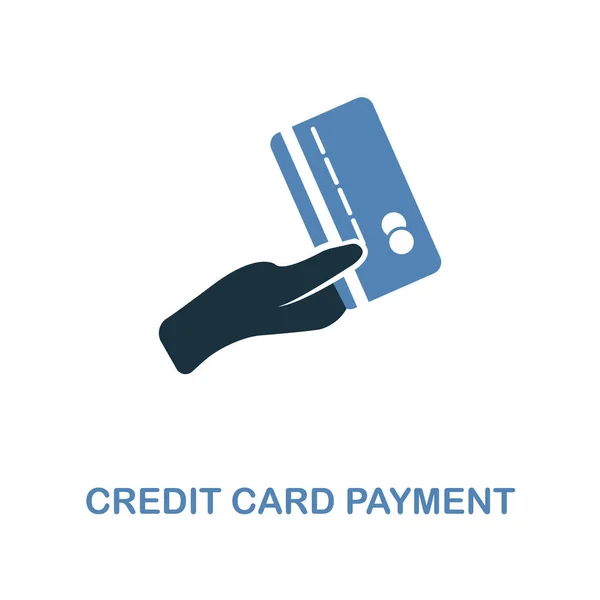 Cartão de crédito ícone de pagamento em duas cores design. Pixel símbolos perfeitos da coleção de ícones de finanças pessoais. UI e UX. Ilustração do ícone de pagamento do cartão de crédito. Para web design e impressão . — Fotografia de Stock