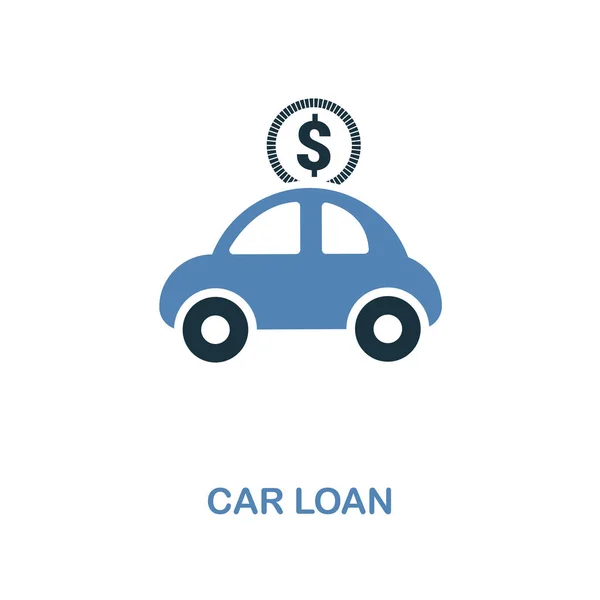Car Loan icon in two colors design. Pixel perfect symbols from personal finance icon collection. UI and UX. Illustration of car loan icon. For web design, apps, software and printing. — Stock Photo, Image