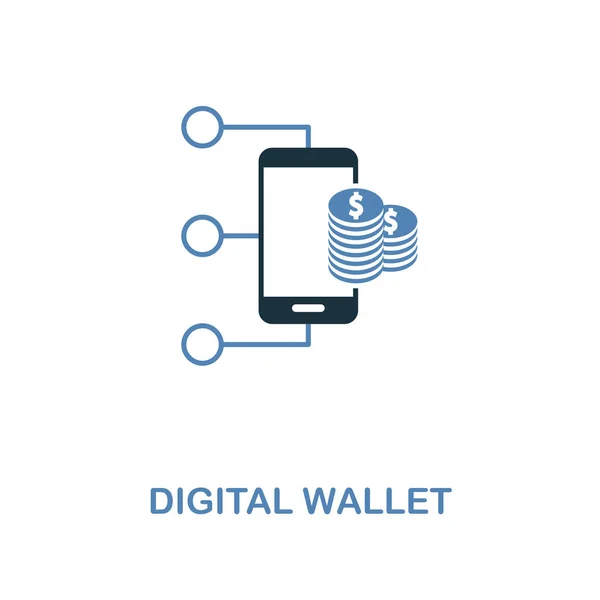 Digital Wallet icon in two colors design. Pixel perfect symbols from personal finance icon collection. UI and UX. Illustration of digital wallet icon. For web design, apps, software and printing.