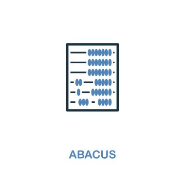 Abaküs simgesi iki renk tasarımı. Kişisel Finans simgesi koleksiyonundan piksel mükemmel sembolleri. Kullanıcı arabirimi ve abaküs simgesi UX çizimi. Web Tasarım, apps, yazılım ve baskı için.