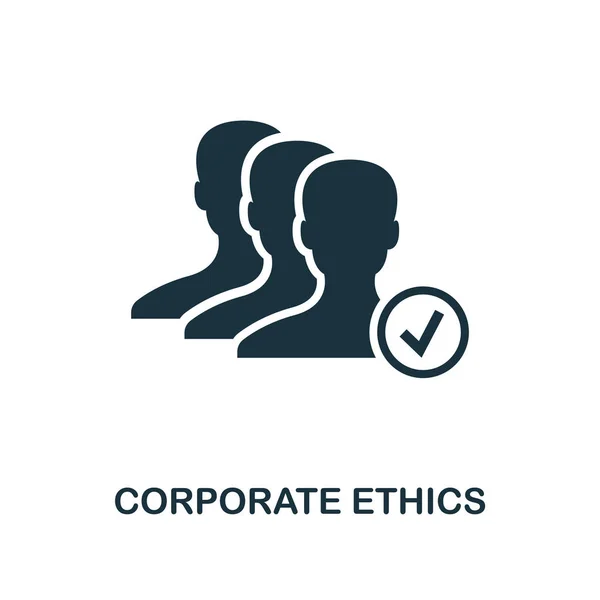 Corporate Ethics icon. Monochrome style design from business ethics icon collection. UI and UX. Pixel perfect corporate ethics icon. For web design, apps, software, print usage.