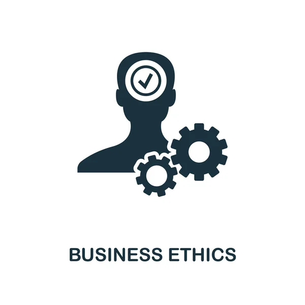 商业道德图标。单色风格设计从商业道德图标收藏。ui 和 ux. pixel 完美的商业道德图标。适用于网页设计、应用程序、软件、打印使用. — 图库矢量图片