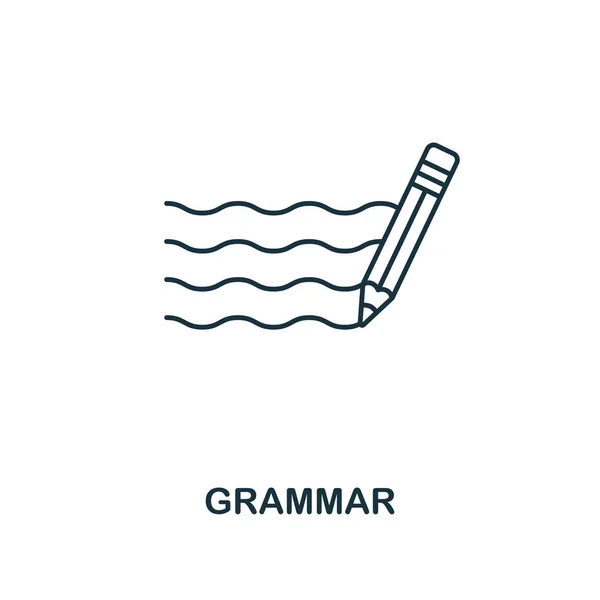 Grammatiksymbole. Kreatives Design aus der Sammlung von Schulsymbolen. Premium-Grammatiksymbole. für Webdesign, Apps, Software und Druck. — Stockvektor