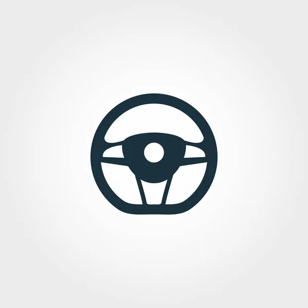 Steering Wheel icon. Premium quality element illustration from car parts collection. Steering Wheel monochrome icon. Perfect for web design, apps and printing. — Stock Photo, Image