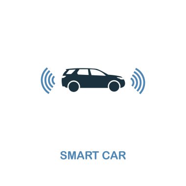İki renk tasarım araba simge akıllı. Akıllı aygıtlar simgesi toplama prim tarzı. UI. Akıllı araç simgesini Illustration. Web Tasarım, apps, yazılım ve baskı için.