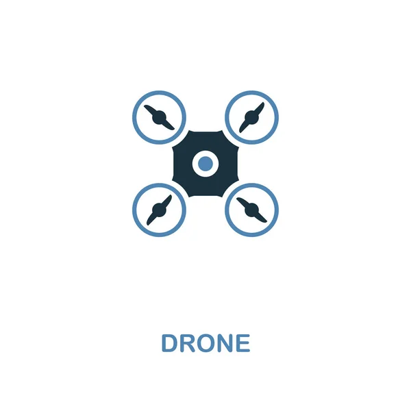 Icône de drone en deux couleurs design. Style Premium de la collection d'icônes des appareils intelligents. L'assurance chômage. Illustration de l'icône du drone. Pour la conception web, applications, logiciels et impression . — Photo