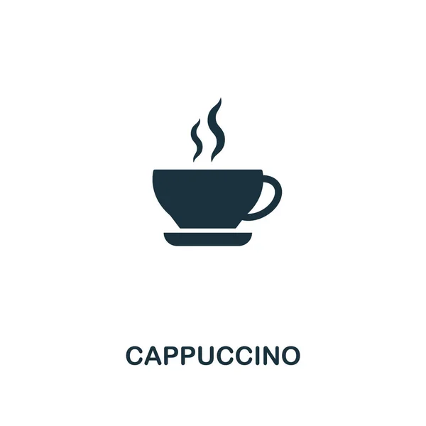 Cappuccino icon. Premium style design from coffe shop icon collection. UI and UX. Pixel perfect cappuccino icon. For web design, apps, software, print usage. — Stock Vector