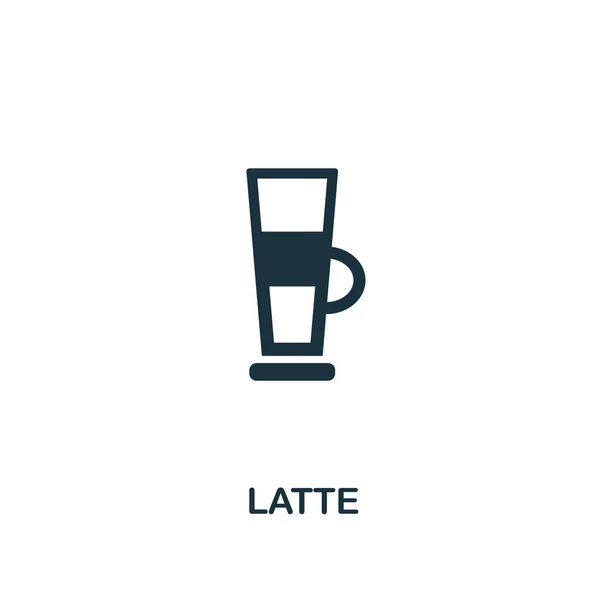 Icône latte. Design de style Premium de la collection d'icônes de café. UI et UX. Pixel parfaite icône latte. Pour la conception Web, applications, logiciels, utilisation d'impression . — Image vectorielle