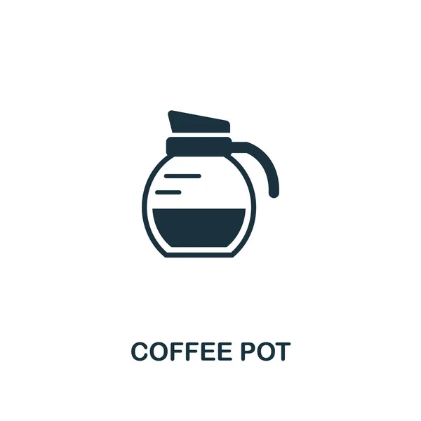 Ícone de cafeteira. Design de estilo premium da coleção de ícones da loja de café. UI e UX. Pixel ícone panela de café perfeito. Para web design, aplicativos, software, uso de impressão . — Vetor de Stock