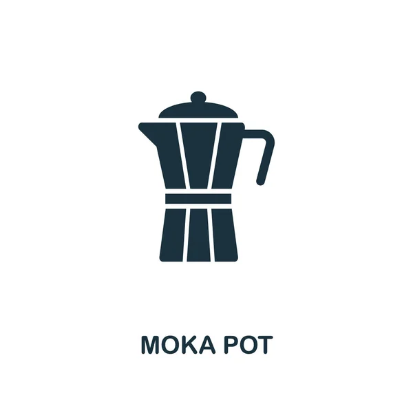 Moka Pot ikonra. Prémium stílusú design, a kávé bolt ikon gyűjtemény. UI és Ux. Pixel tökéletes moka pot ikonra. A web design, alkalmazások, szoftverek, nyomtatási használat. — Stock Vector