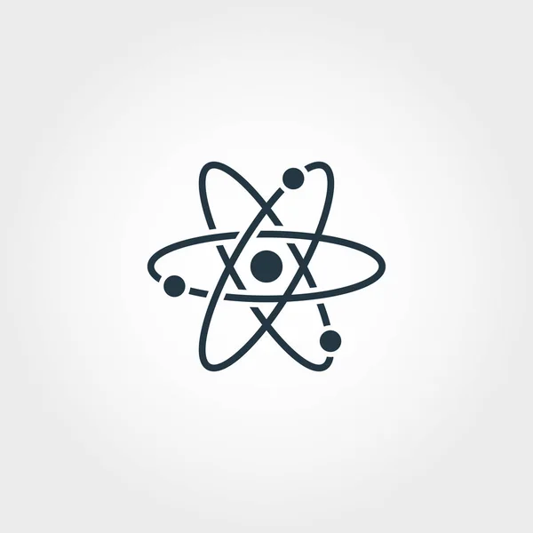 Atom-Symbol. hochwertiges monochromes Design aus der Sammlung von Bildungsikonen. Kreative Atom-Ikone für Webdesign und Drucknutzung. — Stockvektor