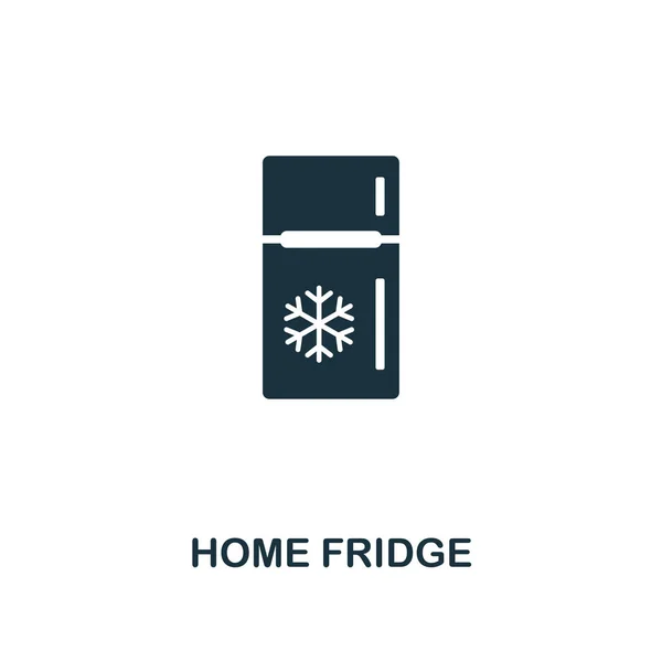 Icono de refrigerador casero. Diseño de estilo premium de la colección de iconos del hogar. UI y UX. Pixel icono perfecto refrigerador en casa. Para diseño web, aplicaciones, software, uso de impresión . — Vector de stock