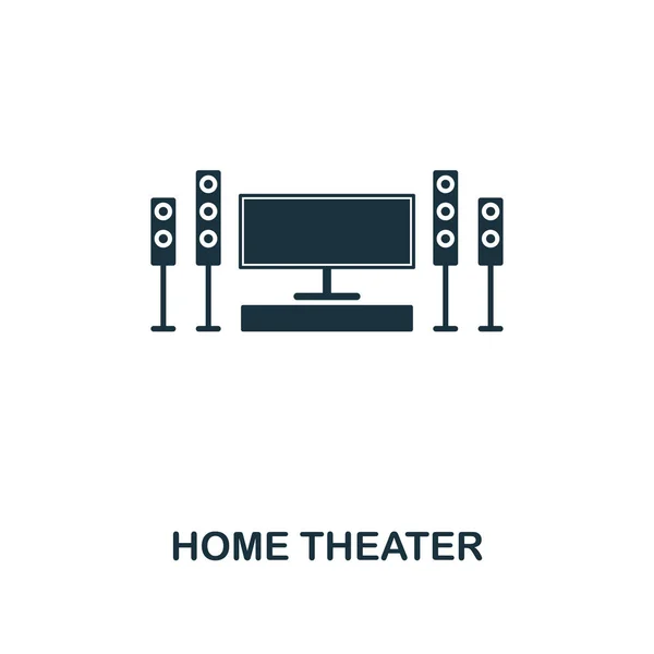 Εικονίδιο Home Theater. Premium σχεδιασμό στυλ από τη συλλογή οικιακών εικονίδιο. UI και Ux. Pixel εικόνα τέλεια εγχώριων θεάτρων. Για εφαρμογές, λογισμικό, σχεδιασμός ιστοσελίδων, χρήση των λειτουργιών εκτύπωσης. — Φωτογραφία Αρχείου
