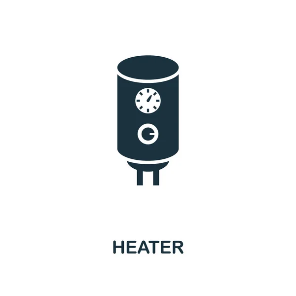 Icono del calentador. Diseño de estilo premium de la colección de iconos del hogar. UI y UX. Pixel icono del calentador perfecto. Para diseño web, aplicaciones, software, uso de impresión . — Vector de stock