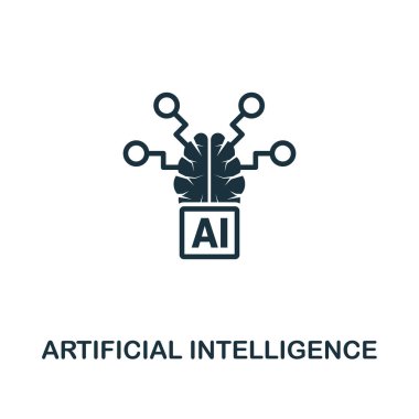 Yapay zeka simgesi. Sigorta primi tarzı tasarım yapay zeka simgesi koleksiyonundan. Kullanıcı arabirimi ve UX Pixel mükemmel yapay zeka simgesi. Web Tasarım, apps, yazılım, yazdırma kullanım için.