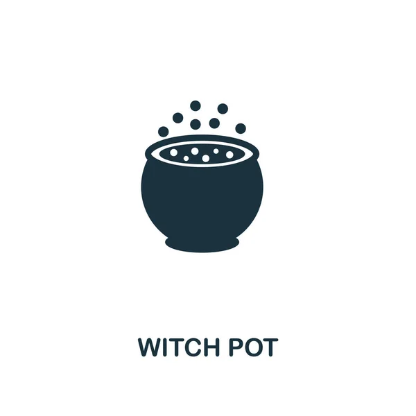 Icône Pot de sorcière. Design de style Premium de la collection d'icônes Halloween. UI et UX. Pixel parfaite icône de pot de sorcière. Pour la conception Web, applications, logiciels, utilisation d'impression . — Image vectorielle