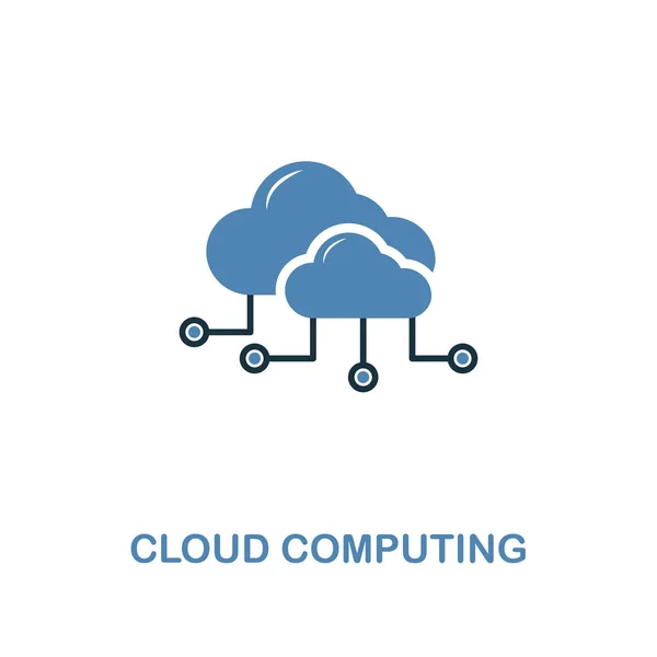 Cloud Computing icono creativo en dos colores. Diseño de estilo premium de la colección de iconos de desarrollo web. Icono de Cloud Computing para el diseño web, aplicaciones móviles, software y uso de impresión . — Vector de stock