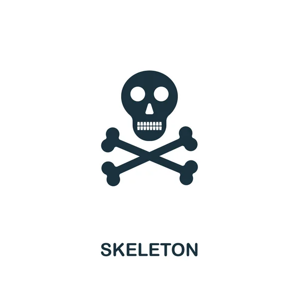 Icono del esqueleto. Diseño de estilo premium de la colección de iconos de Halloween. UI y UX. Pixel icono esqueleto perfecto. Para diseño web, aplicaciones, software, uso de impresión . — Foto de Stock