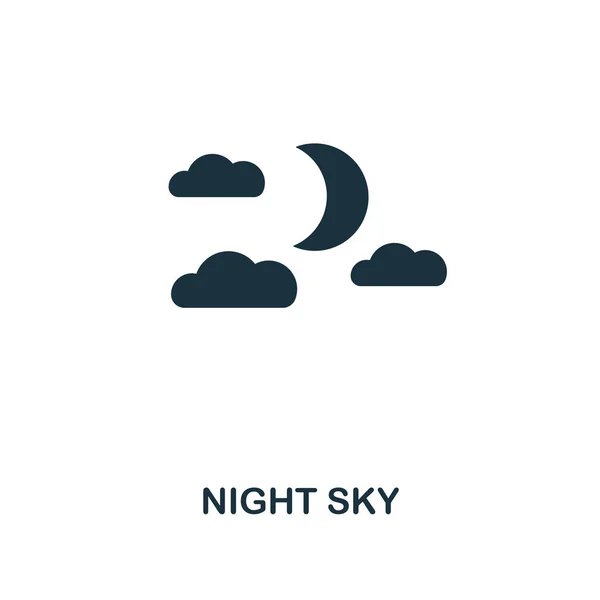 L'icône du ciel nocturne. Design de style Premium de la collection d'icônes Halloween. UI et UX. Pixel parfaite icône du ciel nocturne. Pour la conception Web, applications, logiciels, utilisation d'impression . — Photo