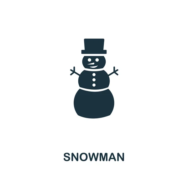 Icona pupazzo di neve. Design in stile premium della collezione di icone natalizie. UI e UX. Icona Snowman perfetta pixel per web design, app, software, utilizzo della stampa . — Vettoriale Stock