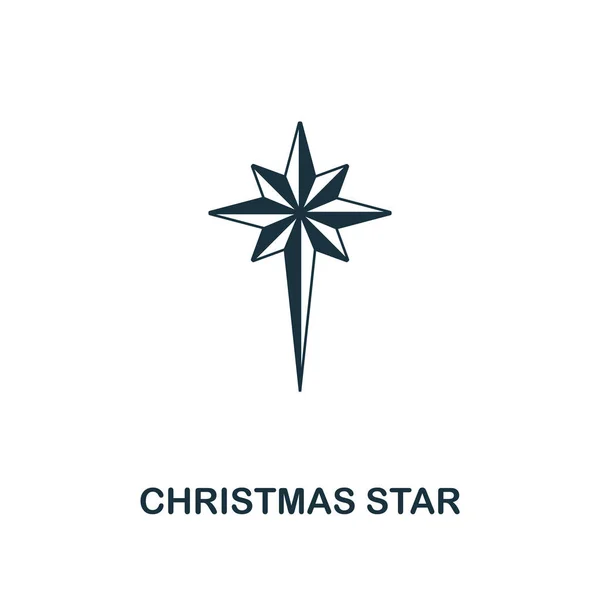 Icône étoile de Noël. Design de style premium de la collection d'icônes de Noël. UI et UX. Pixel parfaite icône étoile de Noël pour la conception web, applications, logiciels, utilisation de l'impression . — Image vectorielle
