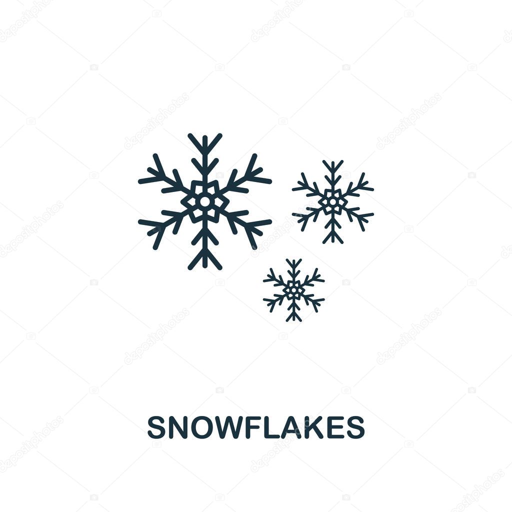 Snowflake icon. Premium style design from christmas collection. UX and UI. Pixel perfect snowflake icon for web design, apps, software, printing usage.