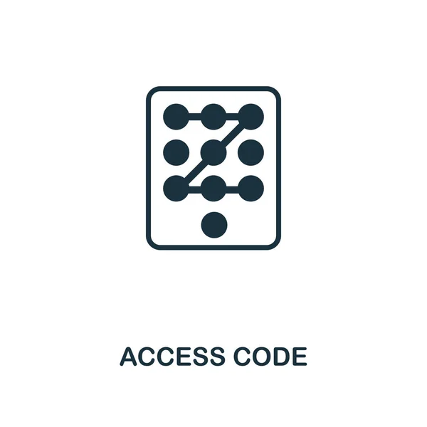 Icona del codice di accesso. Design in stile premium dalla collezione di icone di sicurezza. UI e UX. Icona Pixel Perfect Access Code per web design, app, software, utilizzo di stampa . — Vettoriale Stock