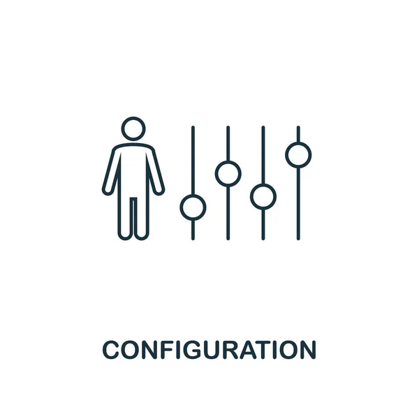 Icono de esquema de configuración. Diseño de estilo premium de la colección de iconos de gestión de proyectos. Icono de configuración de elemento simple. Listo para usar en diseño web, aplicaciones, software, impresión . — Archivo Imágenes Vectoriales