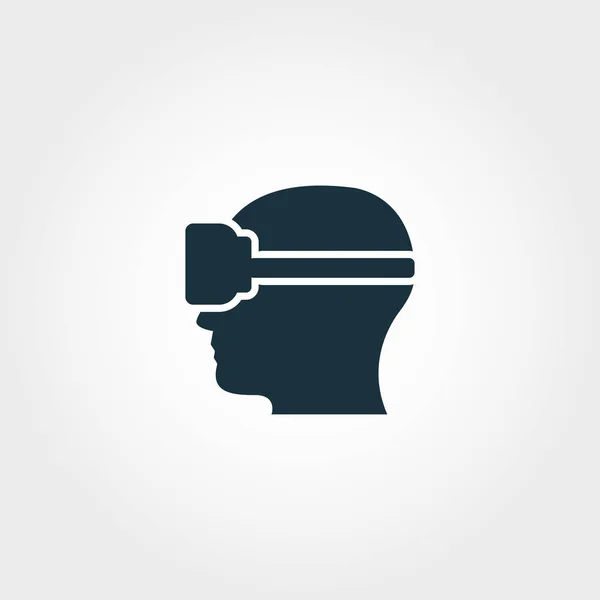 Virtual Reality kreative Ikone. Premium-Design aus der Sammlung visueller Geräte-Symbole. einfaches Virtual-Reality-Symbol für Webdesign und Druck — Stockvektor