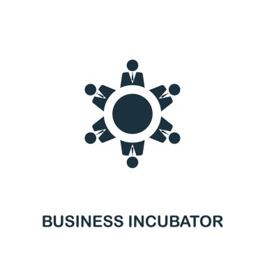 İş inkübatöre simgesi. Sigorta primi tarzı tasarım Başlangıç simgesi koleksiyonundan. Web tasarım, apps, yazılım, yazdırma kullanım için UI ve UX Pixel mükemmel iş inkübatöre simgesi.