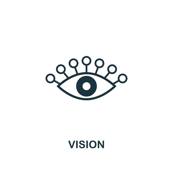 Icona della visione. Design in stile premium dalla collezione di icone di avvio. UI e UX. Icona Pixel Perfect Vision per web design, app, software, utilizzo della stampa . — Vettoriale Stock