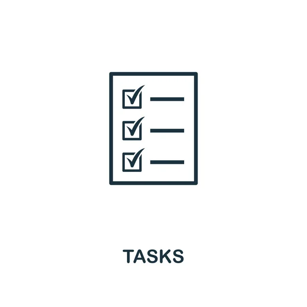 Tasks icon. Premium style design from startup icon collection. UI and UX. Pixel perfect Tasks icon for web design, apps, software, print usage. — Stock Vector