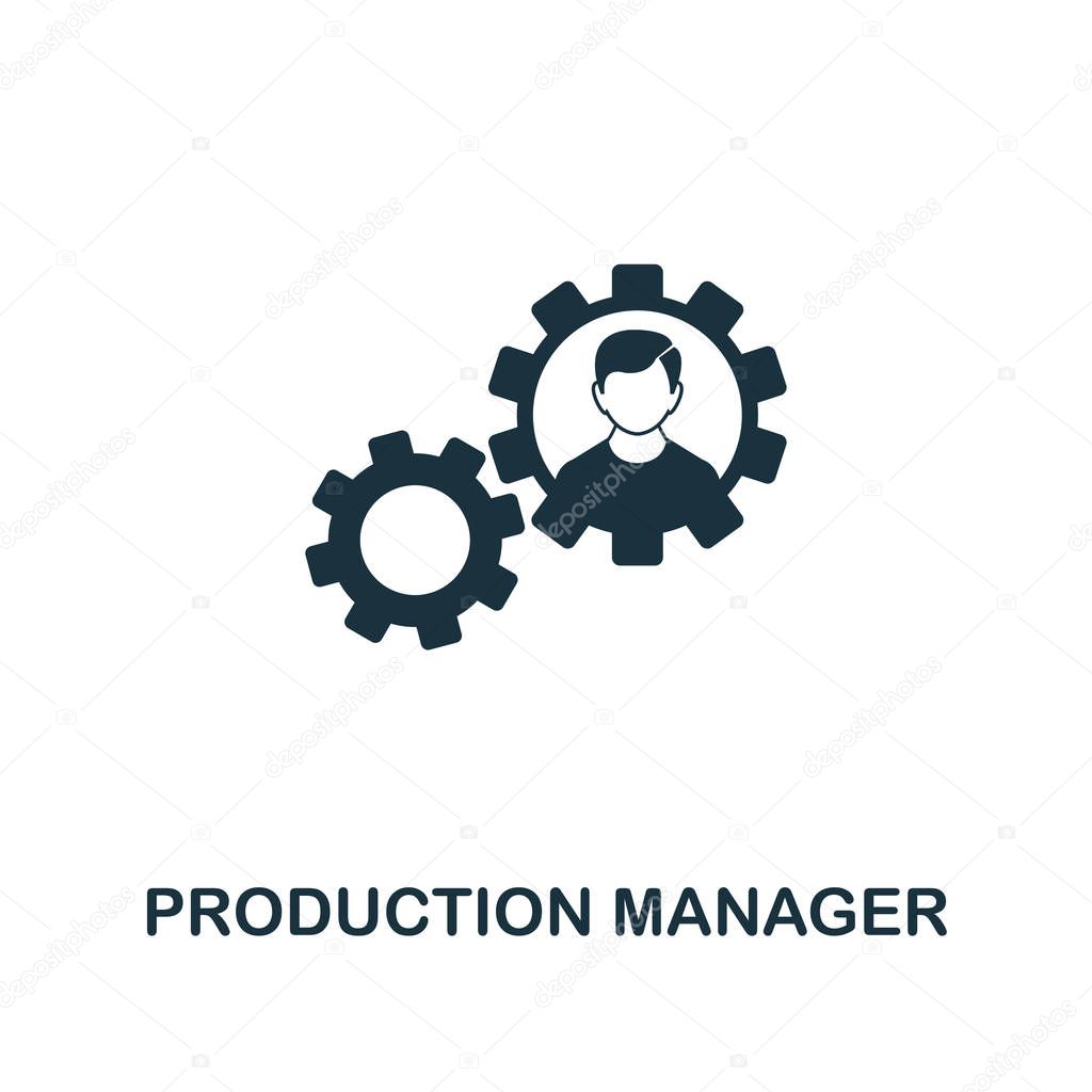 Production Manager icon. Premium style design from startup collection. UX and UI. Pixel perfect production manager icon for web design, apps, software, printing usage.