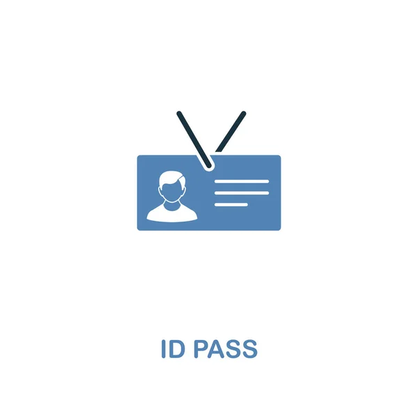 ID Pass ikona ve dvou barvách. Prémiový design z Internetu zabezpečení ikony kolekce. Pixel perfect jednoduchý piktogram id předat ikony pro web design a tisk — Stockový vektor