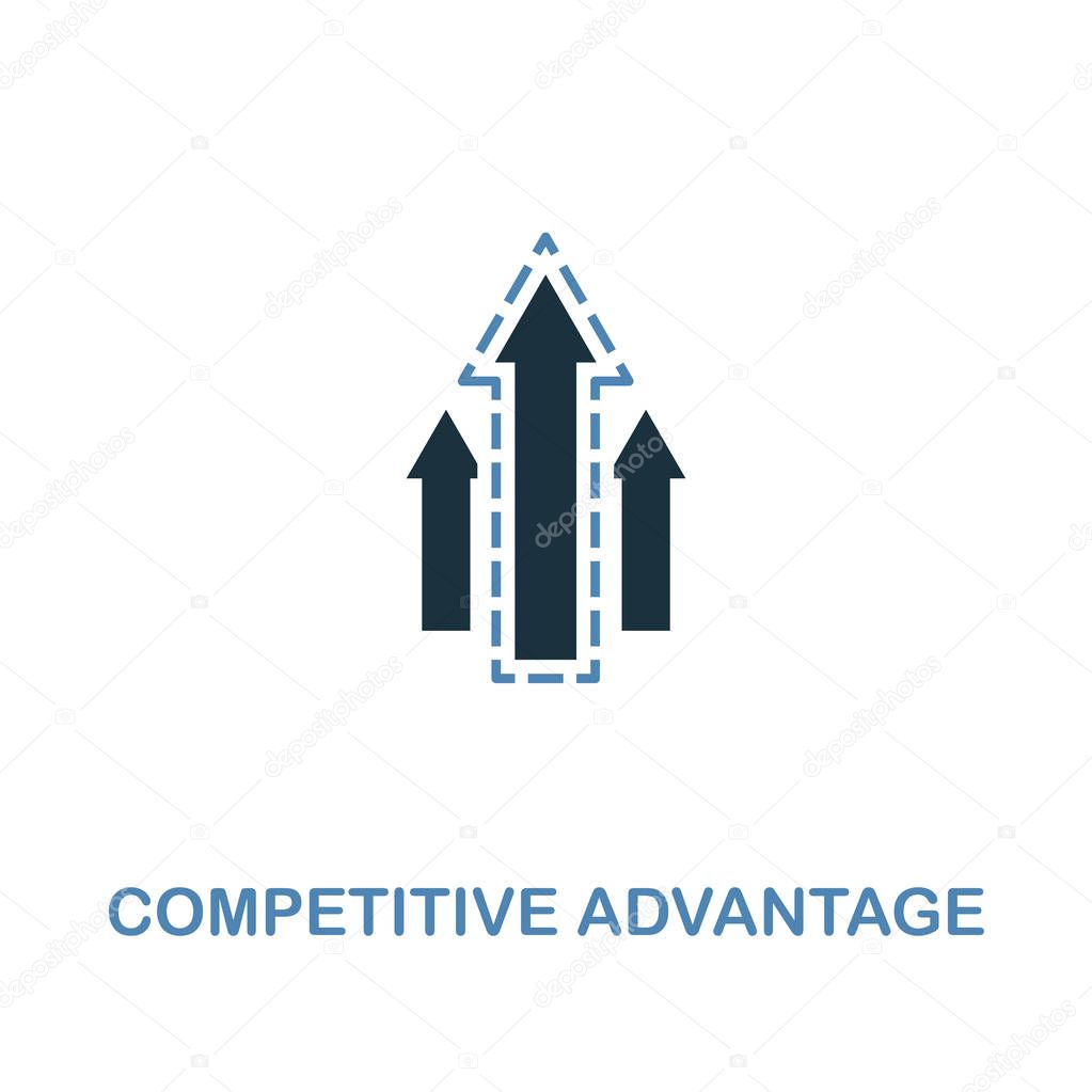 Competitive Advantage icon. Two colors premium design from management icons collection. Pixel perfect simple pictogram competitive advantage icon. UX and UI usage.