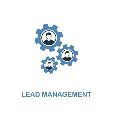 Lead Management icon. Two colors premium design from management icons collection. Pixel perfect simple pictogram lead management icon. UX and UI. clipart