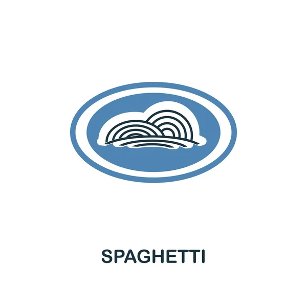 Spaghetti-ikonen. Två färger design stil från måltid ikoner collection. Enkel illustration av spaghetti-ikonen. — Stock vektor