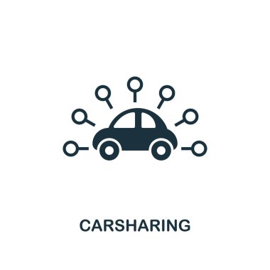 Carsharing simgesi. Sigorta primi tarzı tasarım toplu taşıma simgesi koleksiyonundan. Web tasarım, apps, yazılım, yazdırma kullanım için UI ve UX Pixel mükemmel Carsharing simgesi.
