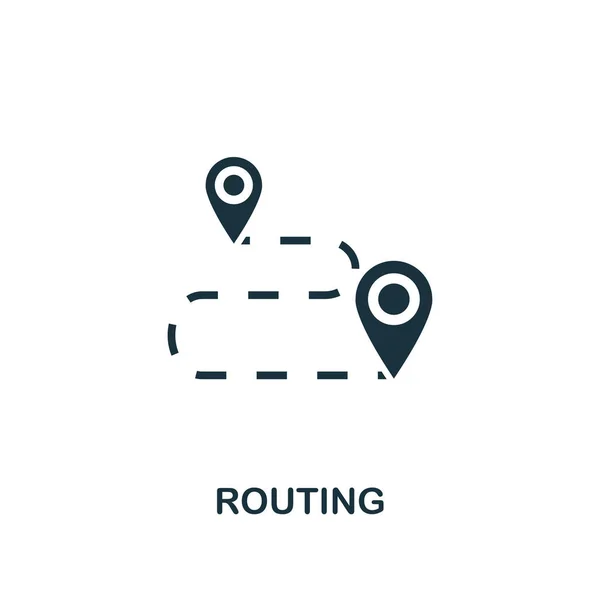 Значок маршрутизации. Дизайн в стиле Мбаппе из коллекции икон общественного транспорта. UI и UX. Идеальный значок маршрутизации для веб-дизайна, приложений, программного обеспечения, использования печати . — стоковый вектор
