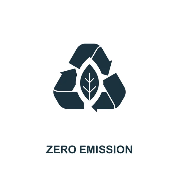 Zero Emission icon. Premium style design from urbanism icon collection. UI and UX. Pixel perfect Zero Emission icon for web design, apps, software, print usage. — Stock Vector