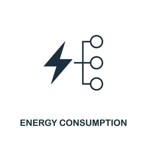 Energieverbrauchssymbol. Premium-Design aus der Urbanism Icon Collection. ui und ux. Pixel perfektes Energieverbrauchssymbol für Webdesign, Apps, Software, Drucknutzung. — Stockvektor