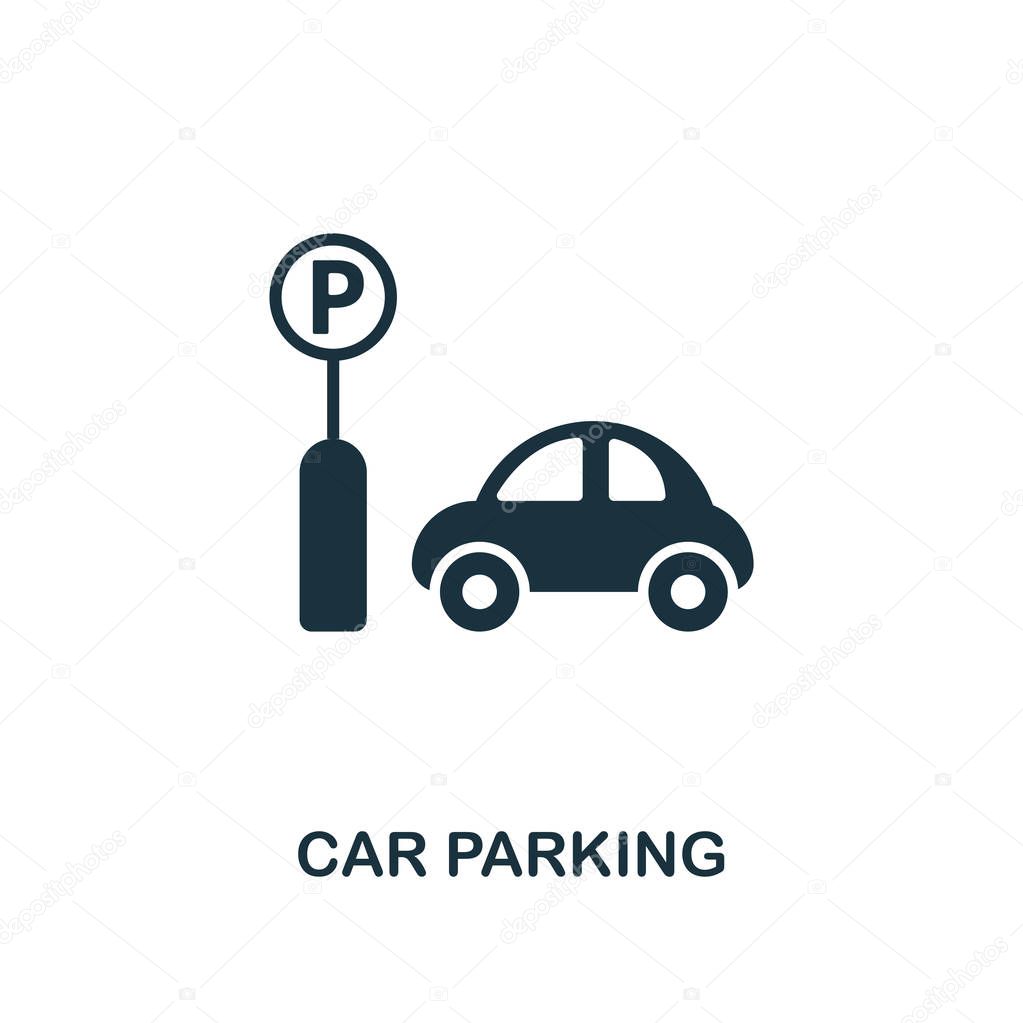 Car Parking icon. Premium style design from public transport collection. UX and UI. Pixel perfect car parking icon for web design, apps, software, printing usage.