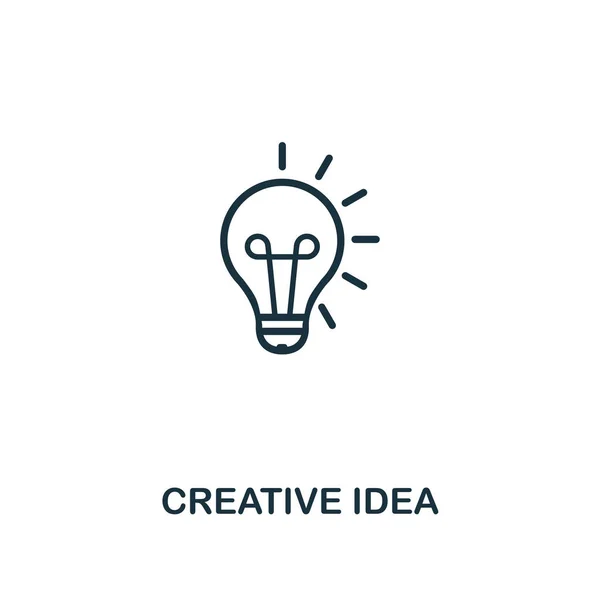 Kreative Idee. Premium-Design aus Design ui und UX Icon Collection. Pixel perfekte kreative Idee Symbol für Web-Design, Apps, Software, Print-Nutzung — Stockvektor