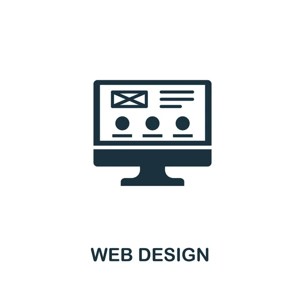 Піктограма веб-дизайну. Дизайн преміум-класу з колекції іконок ui та ux. Піксельна досконала піктограма веб-дизайну для програм, програмного забезпечення, використання друку — стоковий вектор