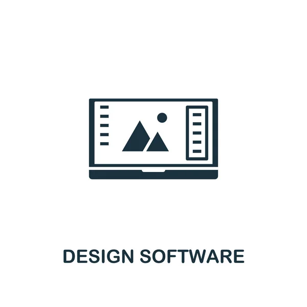 Design szoftver ikon. Prémium stílusú design design ui és ux ikon gyűjtemény. Pixel tökéletes tervez szoftver ikon apps, szoftver, web, nyomtatási használat — Stock Vector