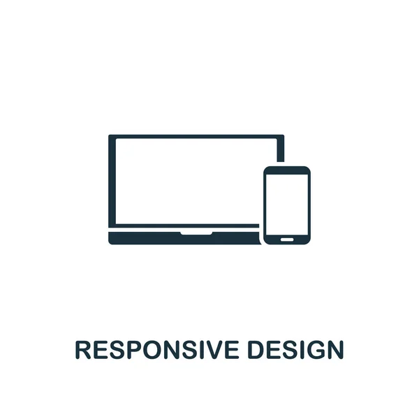 Responsive Design Ikone. Premium-Design aus Design ui und UX Icon Collection. Pixel perfekt responsive Design-Symbol für Web, Apps, Software, Print-Nutzung — Stockvektor