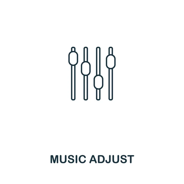 Ajuste de música icono creativo. Ilustración de elementos simples. Ajuste de música diseño de símbolo de concepto de la colección de botones de audio. Perfecto para diseño web, aplicaciones, software, impresión . — Vector de stock