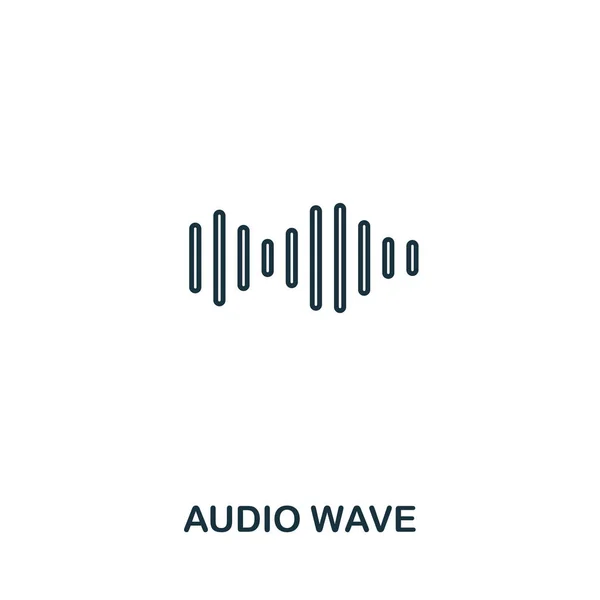 Audio Wave kreative Ikone. einfache Elementillustration. Audio Wave Konzept Symboldesign aus der Sammlung von Audio-Buttons. perfekt für Webdesign, Apps, Software, Print. — Stockvektor