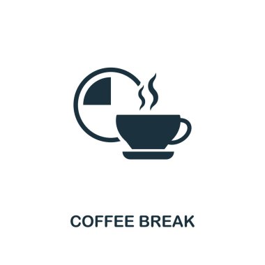 Kahve molası simgesi. Sigorta primi tarzı tasarım çalışması simgesi koleksiyonundan. Web tasarım, apps, yazılım, yazdırma kullanım için UI ve UX Pixel mükemmel kahve molası simgesi.