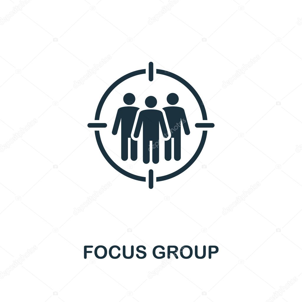Focus Group icon. Premium style design from advertising icon collection. UI and UX. Pixel perfect Focus Group icon for web design, apps, software, print usage.